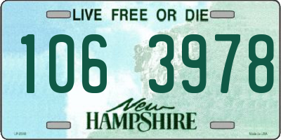 NH license plate 1063978