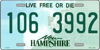 NH license plate 1063992