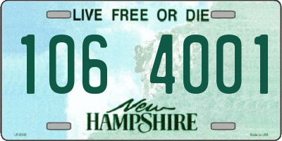 NH license plate 1064001
