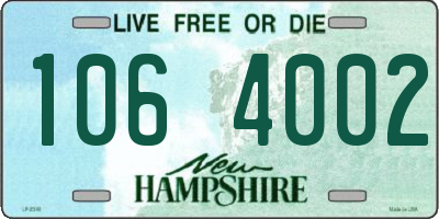 NH license plate 1064002