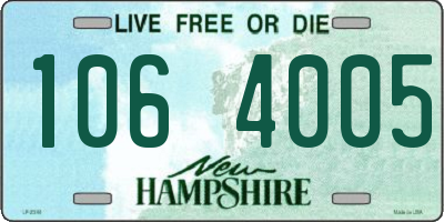 NH license plate 1064005