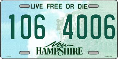 NH license plate 1064006