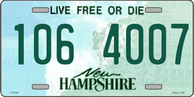 NH license plate 1064007