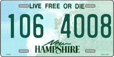 NH license plate 1064008