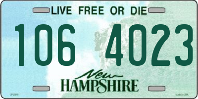 NH license plate 1064023