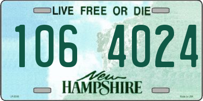 NH license plate 1064024