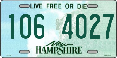 NH license plate 1064027