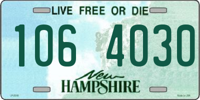 NH license plate 1064030