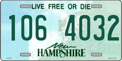 NH license plate 1064032