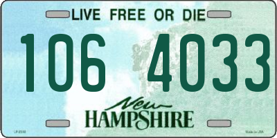 NH license plate 1064033