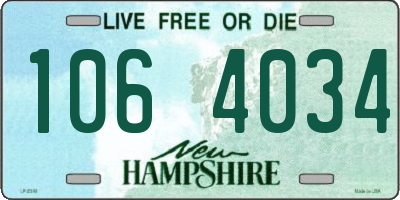 NH license plate 1064034