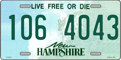 NH license plate 1064043