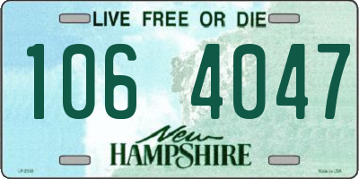 NH license plate 1064047
