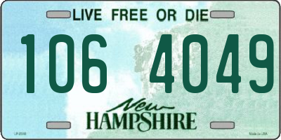 NH license plate 1064049