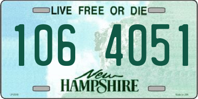 NH license plate 1064051