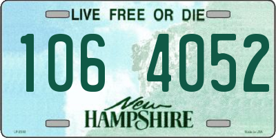 NH license plate 1064052