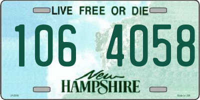 NH license plate 1064058