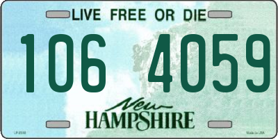 NH license plate 1064059