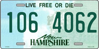 NH license plate 1064062