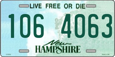 NH license plate 1064063