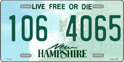 NH license plate 1064065