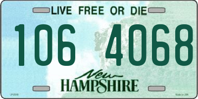 NH license plate 1064068