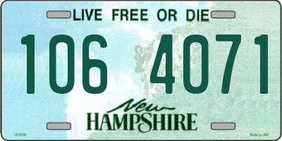 NH license plate 1064071