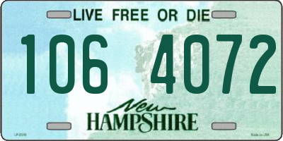 NH license plate 1064072