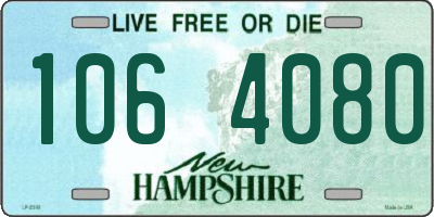 NH license plate 1064080