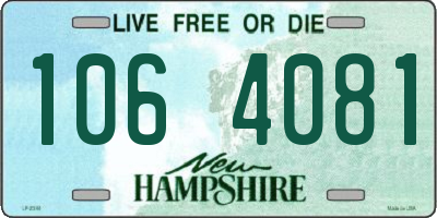 NH license plate 1064081