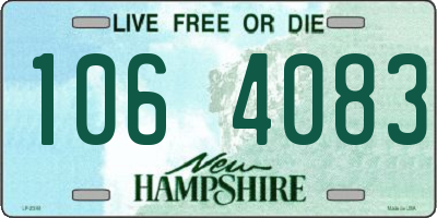 NH license plate 1064083