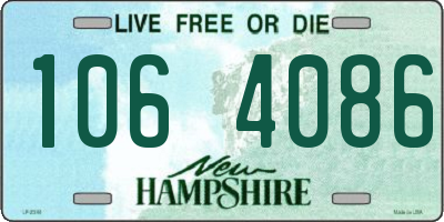 NH license plate 1064086