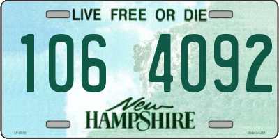 NH license plate 1064092