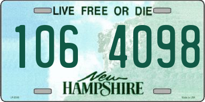 NH license plate 1064098