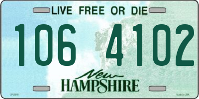 NH license plate 1064102