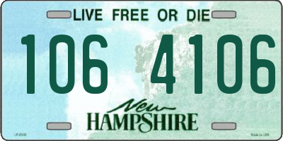 NH license plate 1064106