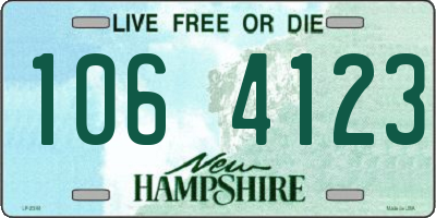 NH license plate 1064123