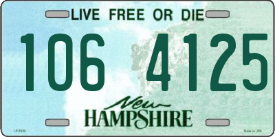 NH license plate 1064125