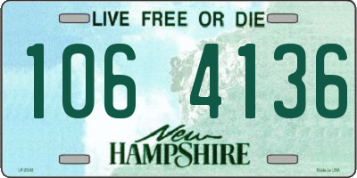 NH license plate 1064136