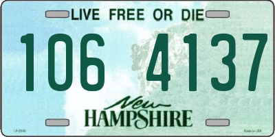 NH license plate 1064137