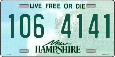 NH license plate 1064141