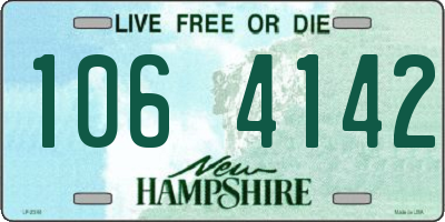 NH license plate 1064142