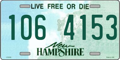 NH license plate 1064153