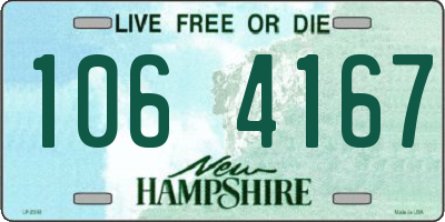 NH license plate 1064167