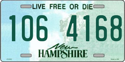 NH license plate 1064168