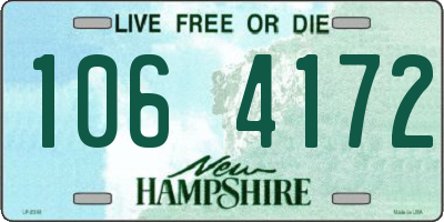 NH license plate 1064172