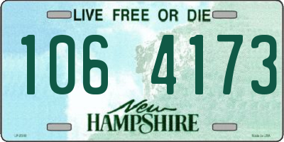 NH license plate 1064173