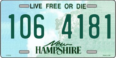 NH license plate 1064181