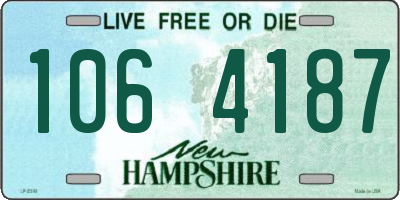 NH license plate 1064187
