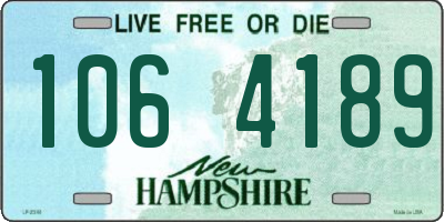 NH license plate 1064189